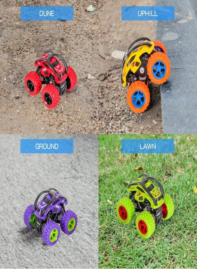 IndusBay® Inertia Friction 4X4 Wheel Monster Truck Offroad Cars Push and Go Toy Trucks Friction Powered Cars 4WD 4 Wheel Drive Vehicles for Toddlers Children Boys Girls Kids Gift, Blue - Image 4